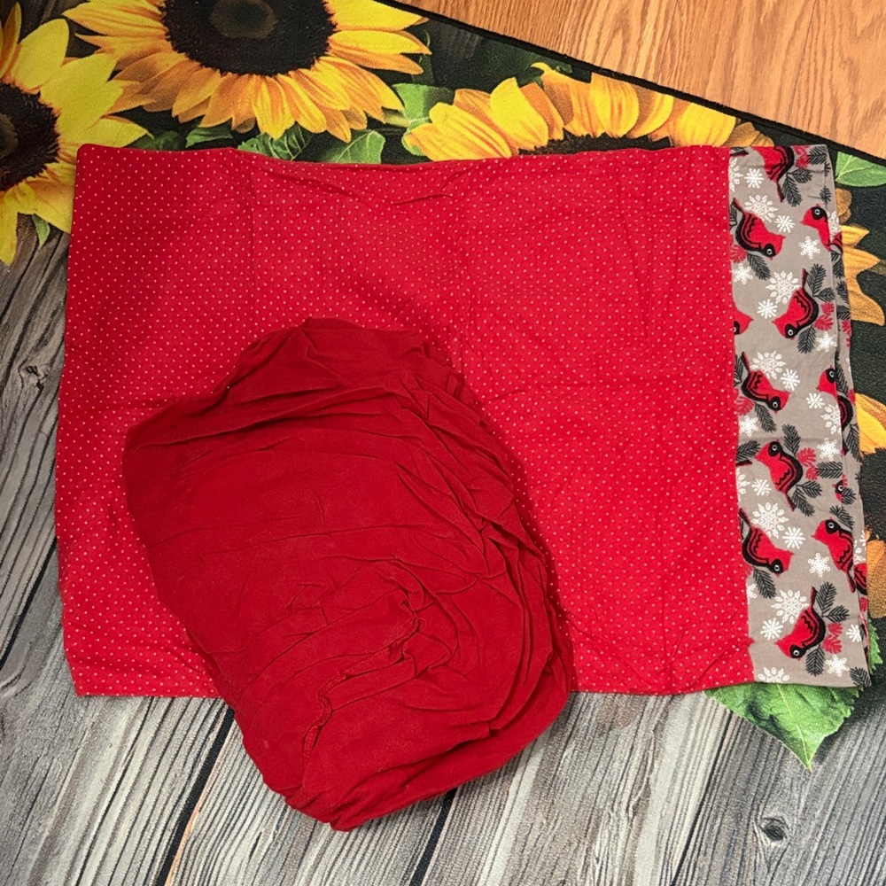 Mainstays Red and Gray Bedding Sheets